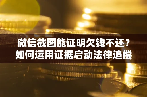 武汉微信截图能证明欠钱不还？如何运用证据启动法律追偿程序？