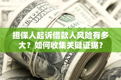武汉担保人起诉借款人风险有多大？如何收集关键证据？