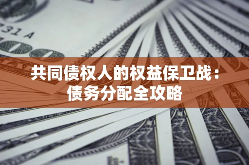武汉共同债权人的权益保卫战：债务分配全攻略