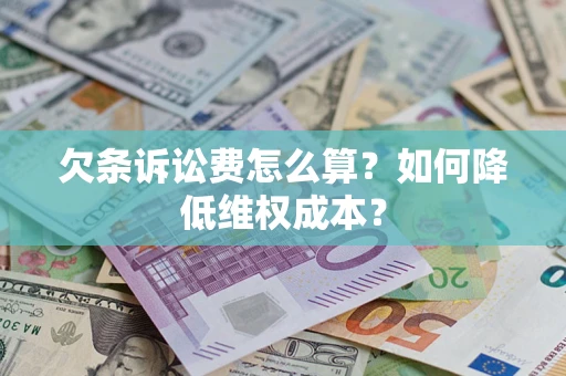 武汉欠条诉讼费怎么算？如何降低维权成本？