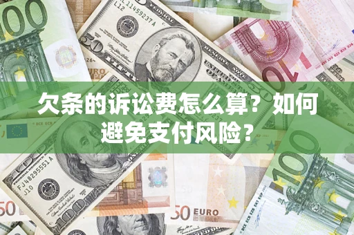 武汉欠条的诉讼费怎么算？如何避免支付风险？