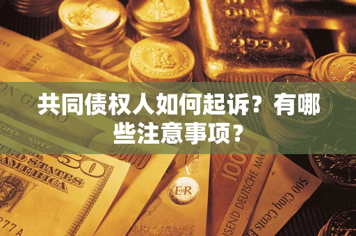 武汉共同债权人如何起诉？有哪些注意事项？