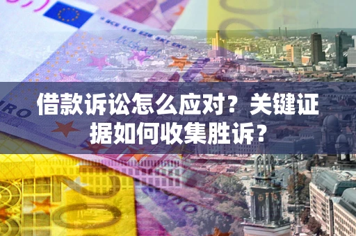 武汉借款诉讼怎么应对？关键证据如何收集胜诉？