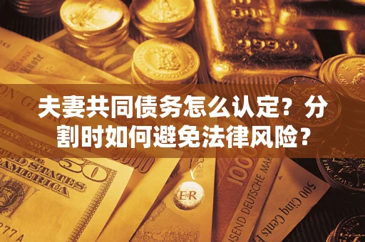 武汉夫妻共同债务怎么认定？分割时如何避免法律风险？